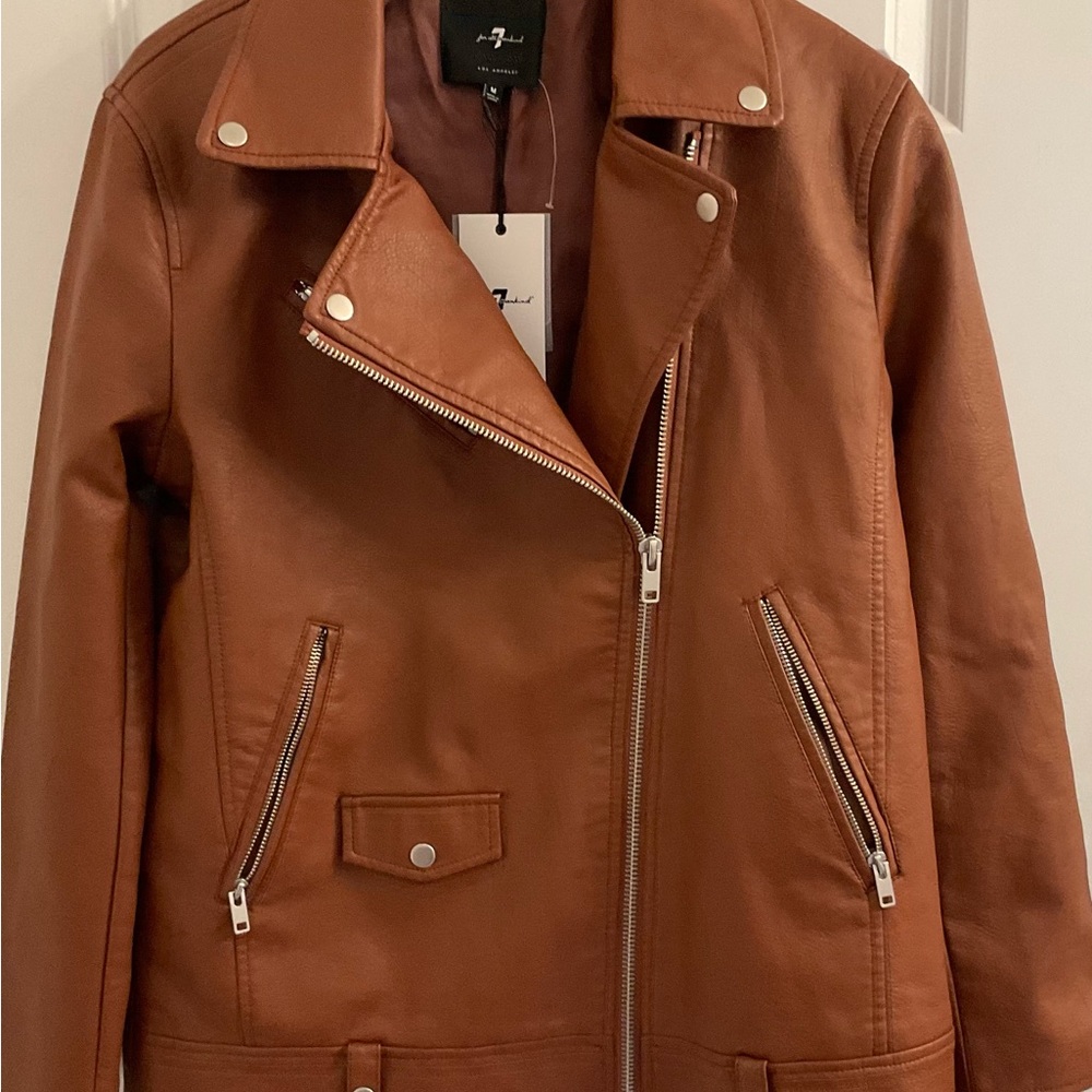 7 For All Mankind Vegan Leather Jacket - NWT - Medium - Picture 3 of 14